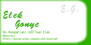 elek gonye business card